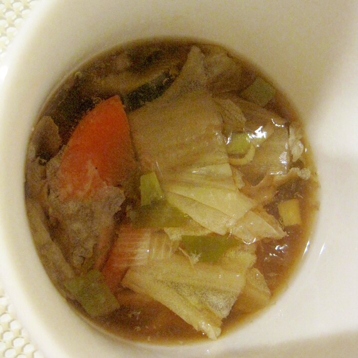 白菜と人参のスープ